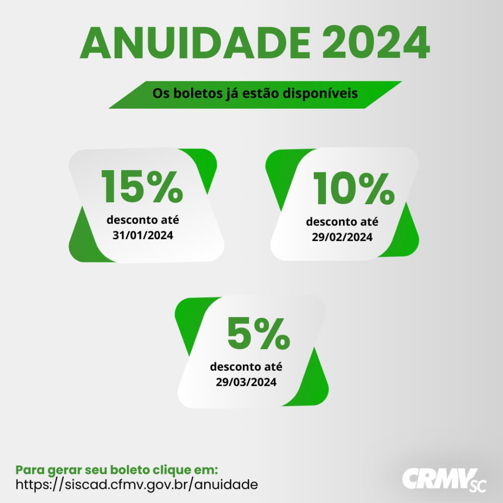 ANUIDADE 2023: boletos já disponíveis!